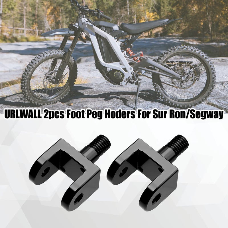 URLWALL 2 قطعة أوتاد القدم Hoder لـ Sur Ron Light Bee X وS Segway X160 X260 Honda CRF150F 03-19 CRF230F 03-19 CNC الألومنيوم المضاد للصدأ مشابك ربط القدم المتينة توسيع وسميكة قوس ربط القدم - Image 2